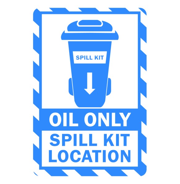 Sign Safety Oil Only Spill Kit Location 240x340mm