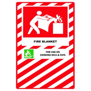 Sign Safety Fire Blanket 240x300mm