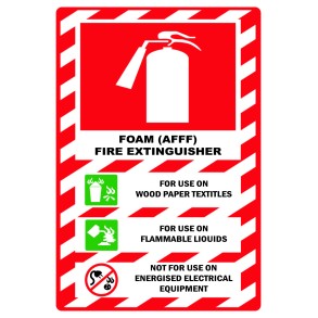Sign Safety Fire Extinguisher Foam 240x340mm