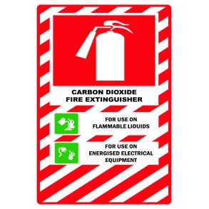 Sign Safety Extinguisher Carbon Dioxide 240x340mm