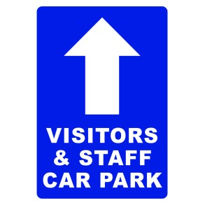 Sign Safety Visitors & Staff Car Park 240x340mm