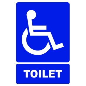 Sign Safety Disabled Toilet 230x300mm