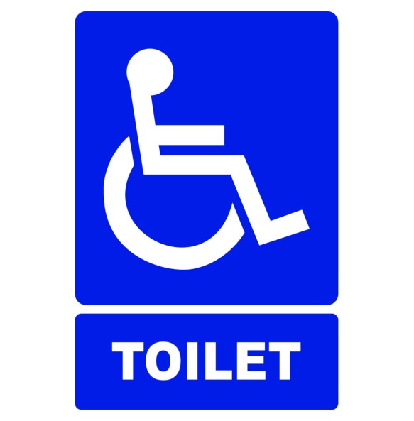 Sign Safety Disabled Toilet 230x300mm