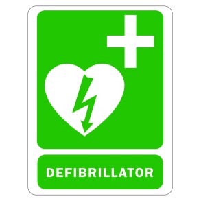 Sign Safety Defibrillator Location 230x300mm