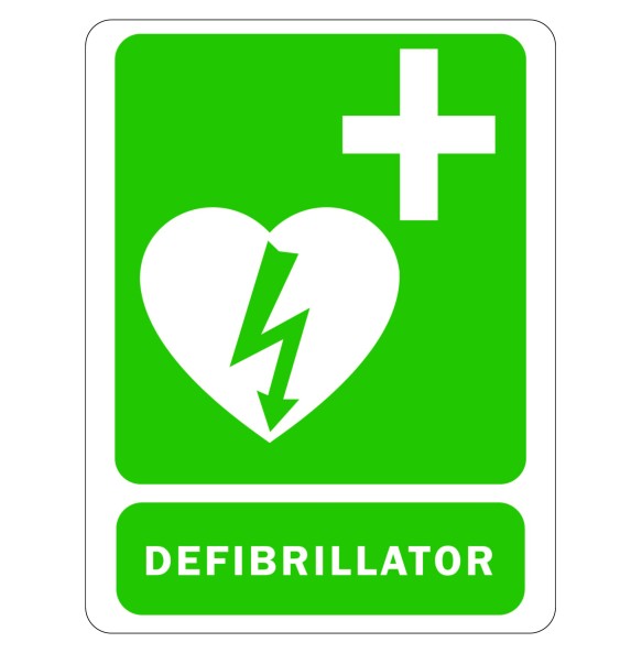Sign Safety Defibrillator Location 230x300mm