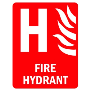 Sign Safety Fire Hydrant 230x300mm