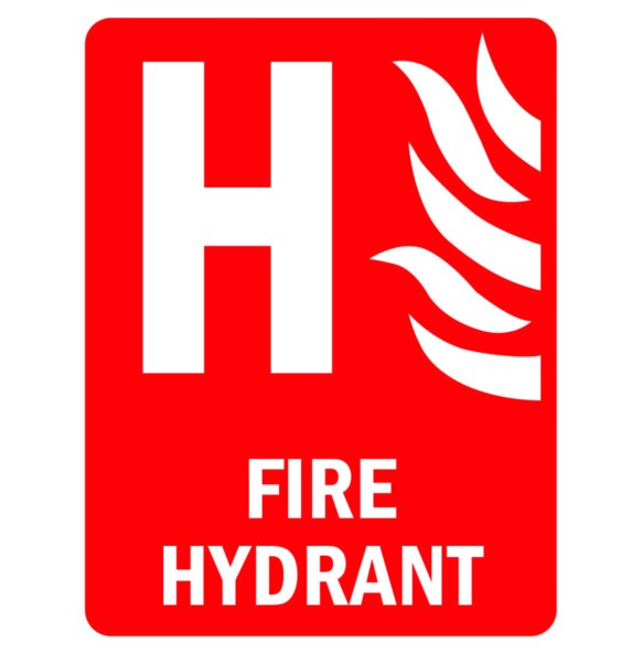 Sign Safety Fire Hydrant 230x300mm