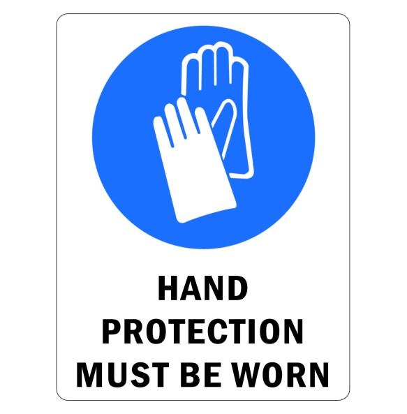 Sign Safety Hand Protection Must Be Worn 240x340mm