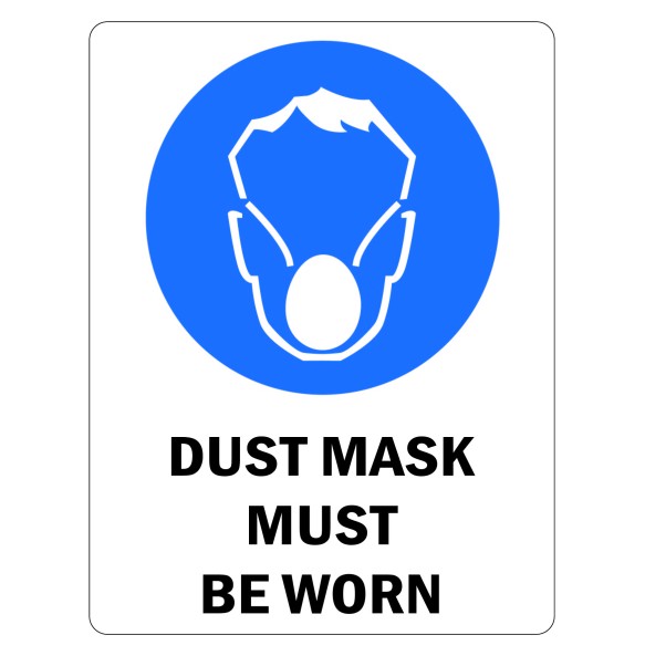 Sign Safety Dust Mask Must Be Worn 230x300mm