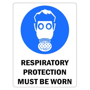 Sign Safety Respiratory Protection Must Be Worn 230x300mm