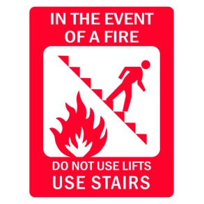 Sign Safety In The Event Of Fire 230x300mm