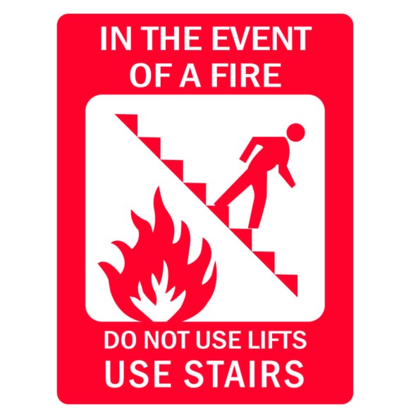 Sign Safety In The Event Of Fire 230x300mm