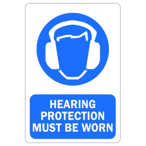 Sign Safety Hearing Protection Must Be Worn 230x300mm
