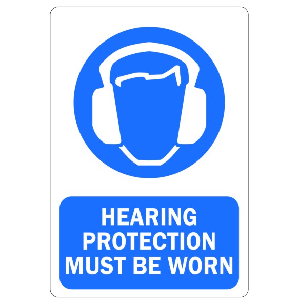 Sign Safety Hearing Protection Must Be Worn 230x300mm