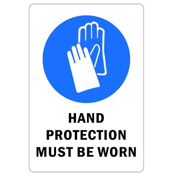 Sign Safety Hand Protection Must Be Worn 230x300mm