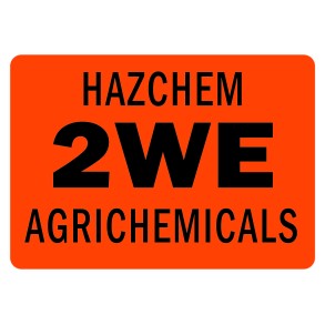 Sign Safety Hazchem 2WE Agrichemicals 340x240mm