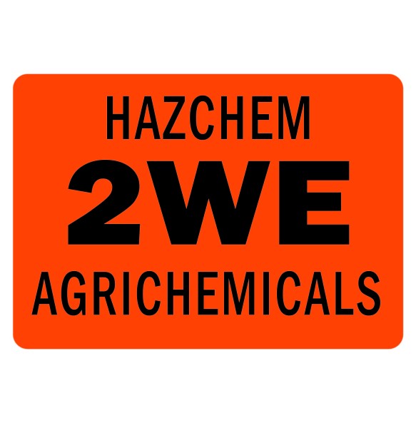 Sign Safety Hazchem 2WE Agrichemicals 340x240mm