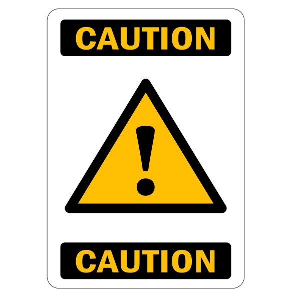 Sign Safety Caution 230x300mm