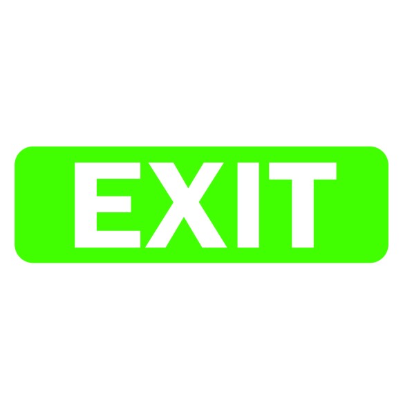 Sign Safety Exit 340x120mm