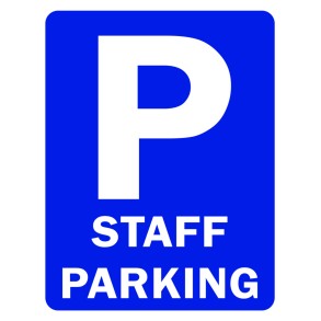 Sign Safety Staff Parking 230x300mm