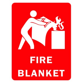 Sign Safety Fire Blanket 230x300mm